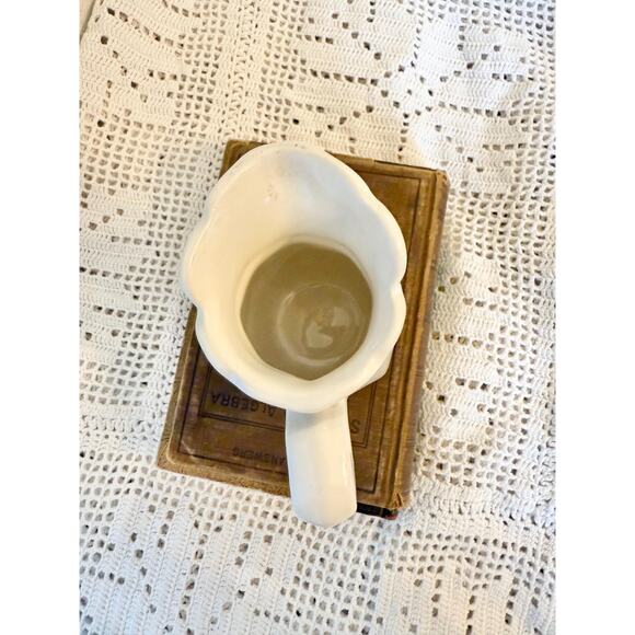 Heavy White Ceramic Country Farmhouse Goose Creamer Pitcher - Picture 5 of 5